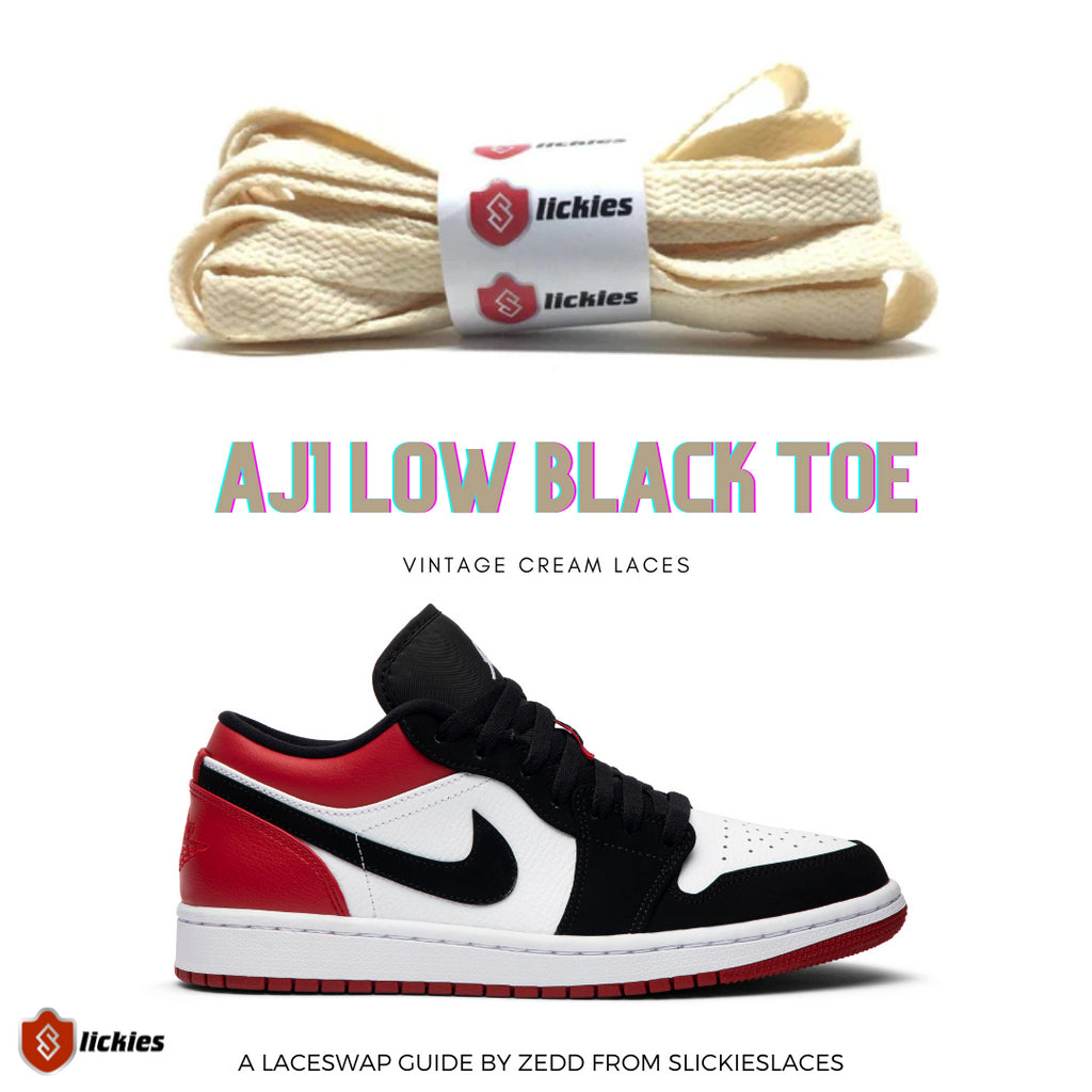 NIKE Air Jordan 1 Low OG Black Toe : Where to buy the best laces? | Slickieslaces